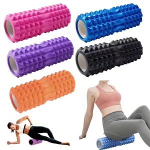 1 Foam Roller Yoga Column Fitness Yoga EVA Foam Roller Yoga Stick Deep Tissue Massage Roller Suitable for Back and Leg Muscle