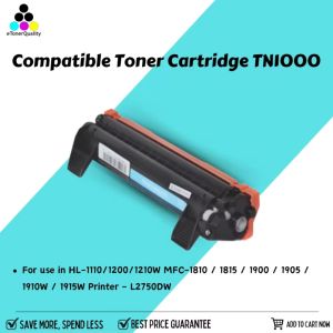 eTONER Compatible Toner Cartridge TN1000 for Brother HL-1210W