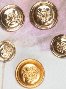 Nút Mũ Tròn Kim Loại Màu Vàng Mờ Nút Áo Khoác Len Hai Con Hổ Nút Vá May Thủ Công Phụ Kiện DIY Vật Liệu Thủ Công