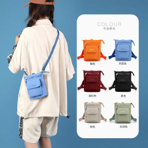 Fashionable Portable Womens Crossbody Phone Bag Harajuku Style Versatile Small Handbag New 2025 Bao Baohui Oxford Cloth Zipper Closure