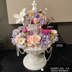 European Style Resin Flower Pot Wishing Pool Fresh Flowers Home Decorations Artificial Plants Simulation Flowers Vases
