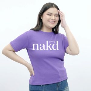 NAKD FASHION SHUVEE BASIC COTTON KNITTED DAILY CASUAL ROUND NECK PLUS SIZE TOP 5088 (MAKAPAL TELA)