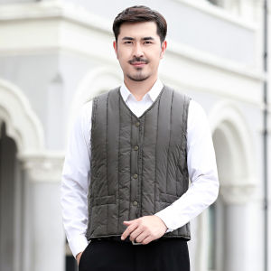 Áo Vest Lót Cotton Dày Ấm Áp Mùa Đông Cho Nam Áo Khoác Ngoài Áo Vest Chống Lạnh Cỡ Lớn Cho Bố Áo Vest Cotton Dành Cho Nam