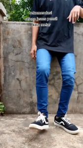 Celana Panjang Jeans Pria Pensil Stretch Melar