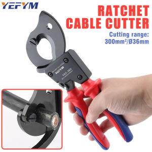 Ratcheting Cable Cutters Wire Pliers YEC-36D Heavy Duty Wire Cutters For Multi-Strand Aluminum & Copper Cables up to 240mm²