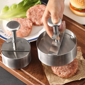Hamburger Meat Press 304 Stainless Steel Burger Patty Maker Mold Manual Cake Beef Pork Rice Press Making Molds Grill Meat Tools