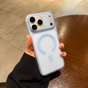 CHUANGYIWEI | Magnetized Far Peak Blue Matte Transparent Phone Case for 17promax