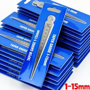 3Pcs High Precision 0-15mm Stainless Steel Tapered Gap Gauge Wedge-Shaped Feeler Industrial Mechanical Auto Repair Measuring Tool