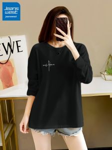 Jeanswest | Black Pure Cotton Long Sleeve T-shirt