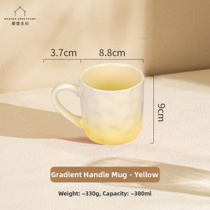 MODERN SWEETHOME | Gradient Ceramic Mug Aesthetic Breakfast and Drinking Cup Set
