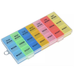 21 Grids Pill Box Portable Monthly Pill Organizer Container Storage Box Medicine Case
