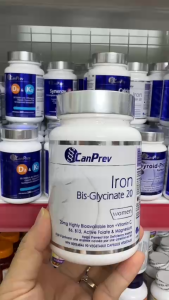 CanPrev Iron Bis Glycinate 20mg – Bổ Sung Sắt Hấp Thu Tối Ưu Giảm Mệt Mỏi & Tăng Năng Lượng