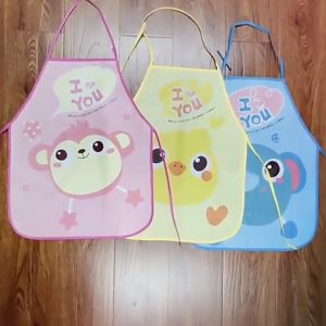 Children's Cartoon Apron: Sleeveless Waterproof & Oil-Proof Kitchen Kids Apron