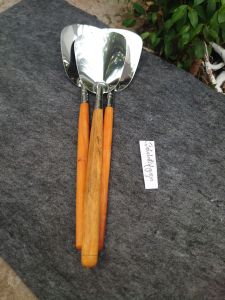 SODET BESAR 3PCS/SEPATULA GAGANG KAYU EROK STENLIS SUDIP GAGANG KAYU