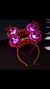 Halloween LED Glowing Hair Band New Style Glowing Light Up Pumpkin Halloween Headband Funny Cute Hair Accessories for Costume Parties