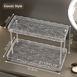 Cosmetic Storage Rack Vanity Organizer Water Wave Design