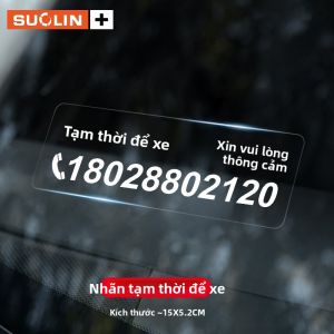 Thẻ Đỗ Xe Tạm Thời Hiển Thị Số Điện Thoại Trong Suốt Dán Tĩnh