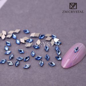 Mini Colorful Nail Drill Flat Bottom Diamond Rhinestone Nail Art Decoration Rhombus Shape Nail Decoration Accessories