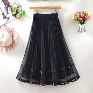 ROK WANITA DEWASA TUTU PANJANG TERBARU 2023 PISKET PITA MUTIARA MAYUNG MEWAH FULL KARET MURAH BERKUALITAS