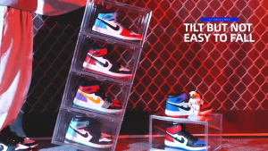 Transparent Sneaker Shoes Rack Cabinet - Acrylic Magnetic Clear Shoe Box Stackable Dustproof Organizer with Large Space Storage for Sneakers #XH009