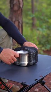 Campingmoon | CAMPINGMOON S371-C1 Dụng Cụ Kéo Tuyết Cắm Trại Bằng Thép Không Gỉ Có Ngăn Hấp Dụng Cụ Nấu Ăn Ngoài Trời Đa Chức Năng