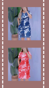 Tiedye Joyce new arrival casual dress with 2 pocket fit small to xl