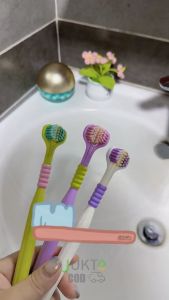 【JUKTA】Sikat Gigi Tiga Sisi Untuk Pembersihan Total Tanpa Sudut Mati 2 Buah Paket Keluarga Sikat Gigi Tiga Sisi Dengan Rambut Lembut