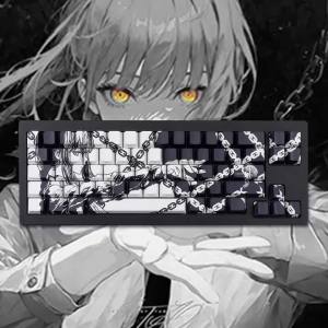 Makima Anime Keycaps 125 Keys Dye-Sub Cherry Profile PBT Keycaps Japan Key Caps For MX 64/68/96/108 Mechanical Keyboard Caps