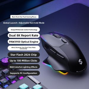 Black Shark | StarFlash Cold & Warm Gaming Mouse Adjustable Thermal Wireless Gaming Mouse 3-Mode Dual 8K