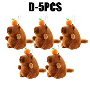 Cute Cartoon Pendant Capybara Drawing Jitterbug Wings Bee Water Dolphin Keychain Soft Doll Keychain Backpack Pendant Gift