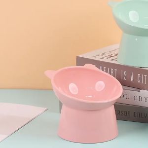 Pet Bowl Cat Elevated Bowl High Foot Pet Feeding Bowl Food Water Feeder Cat Bowl Ceramic