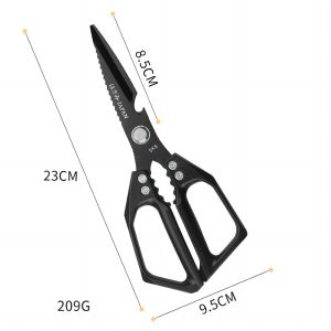 PTIEB | Multi-functional Kitchen scissors Stainless steel household scissors for cutting chicken and fish special shears Cooking tools