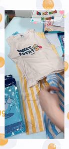 Bộ sát nách cho bé Mompa (trai/gái) - 4 màu - chất liệu cotton thoáng mát MP614