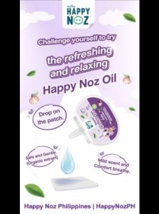Happy Noz Organic Onion Oil 10ml - Original Formula - Stuffy and Runny Nose - Purple