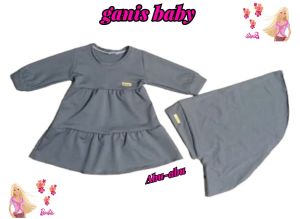 gamis anak perempuan gamis anak bayi gamis anak 1set (0bln-6bln)
