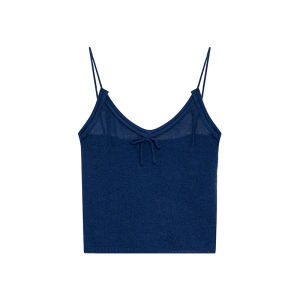 V-neck Fine Strap Bow Decorated Camisole Top