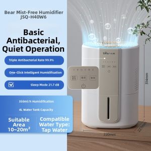 [China Plug Adapter Needed] Bear | Home Use Quiet Mini Evaporative Desktop Humidifier