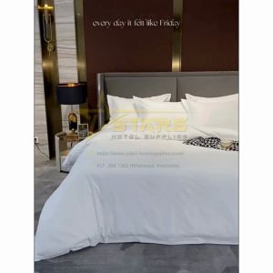 Hotel Plain White 4 in 1 Bedding Set Hotel Quality - Pillowcase/Bedsheets/Duvet Cover/Cadar/Quilt Cover Hotel Quality Bed Linen Hello Kitty Bed Linen - Lazada