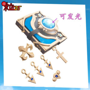 ชุดคอสเพลย์บาร์บาร่าจากเกม Genshin Impact พร้อมวิกผมเรืองแสง อุปกรณ์ประกอบฉาก หนังสือ ออร์เดอร์อัศวินลมเหนือ ของแท้ มีสินค้าพร้อมส่ง