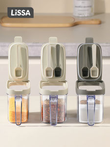 lissa | 2-in-1 Multi-compartment Spice Jar Magnetic Spoon Holder