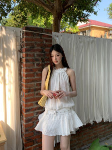 New Summer French Style Halter Neck Slimming Petite Friendly Dress