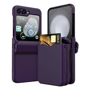 szhaiyu | With Card Holder Protective Phone Case for Samsung Galaxy Z Flip 8 7 FE 6 5 4 Flip6 Flip5 Flip4 Full Hinge Shockproof Cover