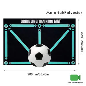 Durable non-slip football training mat Foldable carpet dribbling football training mat childrens football indoor equipment