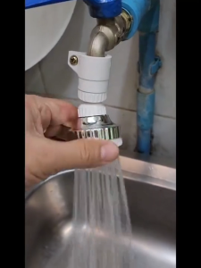 หัวก๊อกเพิ่มแรงดันน้ำหมุนได้ 360 องศา Turbo Head Faucet Water ต่อกับหัวก๊อกซิงค์ ประหยัดน้ำ หัวฉีดโรตารี่สแตนเลส 304