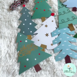 ธงคริสต์มาส ป้ายกระดาษประดับเทศกาลคริสต์มาส แบนเนอร์ Merry Christmas ธงคริสมาส สําหรับแขวนตกแต่งประตูบ้าน ตกแต่งคริสมาส