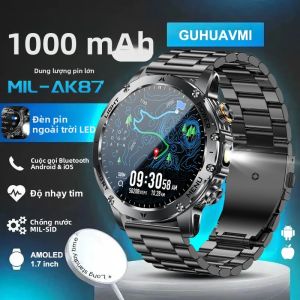 Đồng Hồ Thông Minh Quân Sự AK87 Với Pin Tích Hợp 1000mAh GPS Đèn LED Chức Năng Gọi Bluetooth Và Hơn 100 Chế Độ Thể Thao Dành Cho Nam Giới