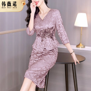 ชุดแต่งงานทรงเข้ารูปสุดหรูสำหรับคุณแม่ ชุดราตรีสองชิ้นปลอม ชุดแต่งงานฤดูใบไม้ผลิและฤดูร้อน ชุดราตรีทรงเข้ารูปสำหรับคุณย่า