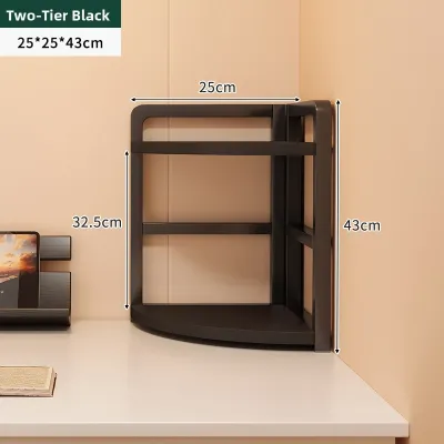 Mini Corner Desk Organizer Small Bookshelf