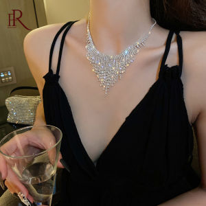 Frascati Luxury Long Tassel Rhinestone Choker Necklace For Women Elegant Exquisite Necklaces Engagement Jewelry Party Gifts