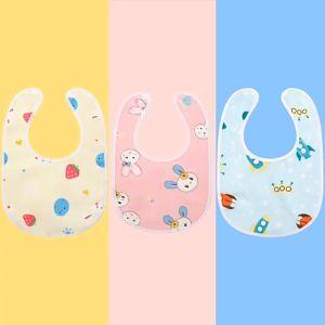 Slaber Bayi Tahan Air Makan Siang Makan Malam Menyusui Celemek Handuk Bandana Kartun Bernapas Bib Lucu Kain